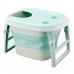 Bathtubs Freestanding Folding Tub Children Portable Insulation Children Plastic Spa Jacuzzi Family Bathroom (Color : Green  Size : 755647cm) - B07H7J5SXT
